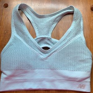 New Balance Light Blue Mesh Sports Bra